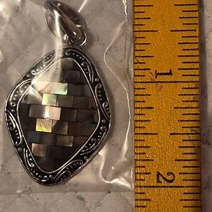 Lia Sophia Iridescent Silver Pendant Necklace